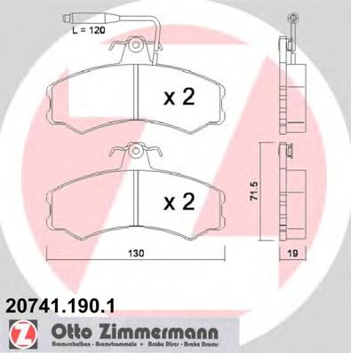 Гальмiвнi колодки дисковi ABE арт. 207411901