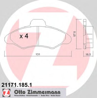 Гальмiвнi колодки дисковi BREMBO арт. 211711851