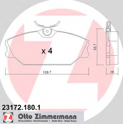 Гальмiвнi колодки дисковi BOSCH арт. 231721801