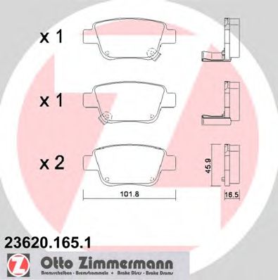 Колодки гальмівні дискові BLUEPRINT арт. 236201651