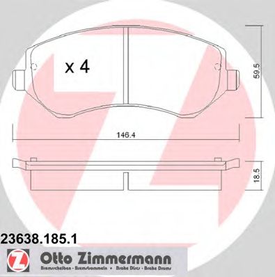 Гальмiвнi колодки дисковi TOKO CARS арт. 236381851