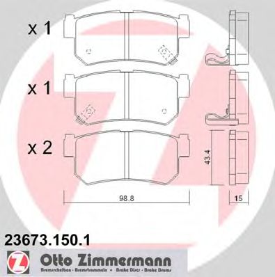 Комплект гальмівних колодок JAPANPARTS арт. 236731501