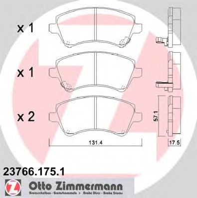 Гальмiвнi колодки дисковi переднi JAPANPARTS арт. 237661751