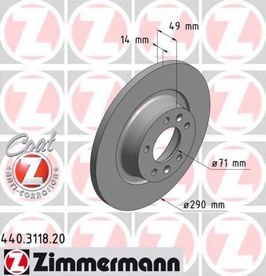 Диск гальмівний BREMBO арт. 440311820