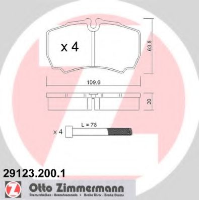 Гальмiвнi колодки дисковi заднi BOSCH арт. 291232001