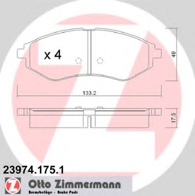 Гальмiвнi колодки дисковi переднi CIFAM арт. 239741751