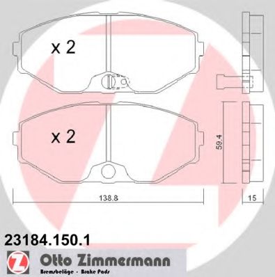 Колодки гальмівні дискові, к-кт TRW арт. 231841501