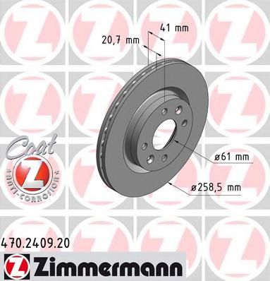 Гальмiвнi диски переднi BREMBO арт. 470240920