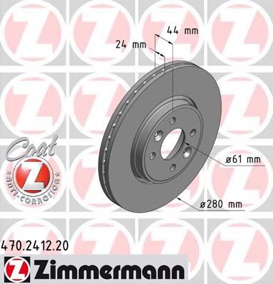 Гальмiвнi диски переднi BREMBO арт. 470241220