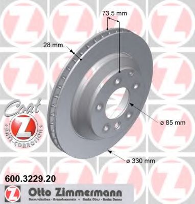 Гальмiвнi диски заднi BOSCH арт. 600322920