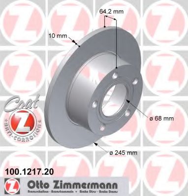 диск гальмівний Coat Z REMSA арт. 100121720
