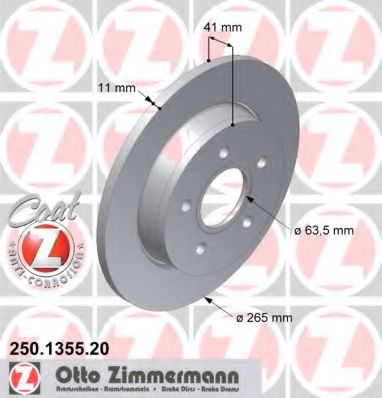 Диск гальмівний BREMBO арт. 250135520