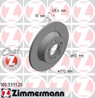 Гальмiвнi диски заднi BREMBO арт. 100337120