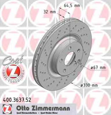 Диск гальмівний SPORT Z BOSCH арт. 400363752