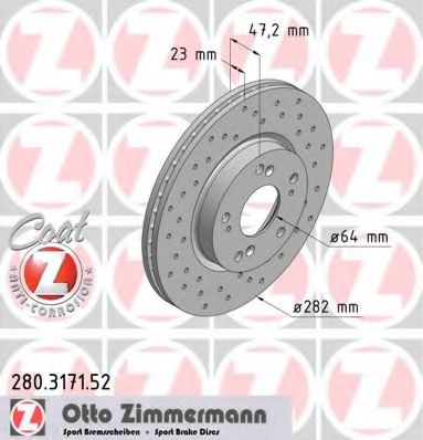 Диск гальмівний BREMBO арт. 280317152