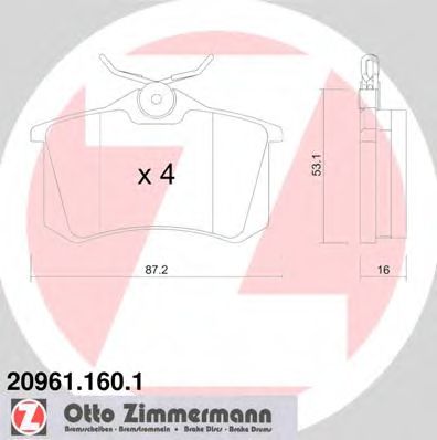 Колодки гальмівні дискові CIFAM арт. 209611601
