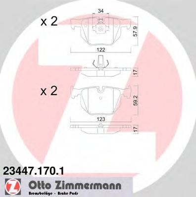 Колодки гальмівні дискові ABE арт. 234471701