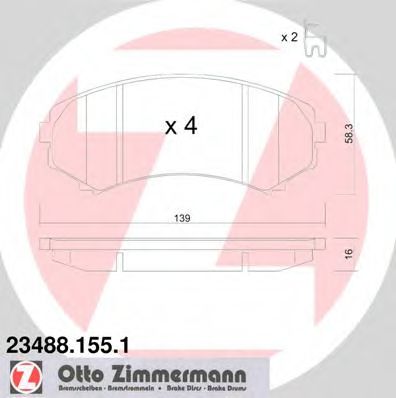 Колодки гальмівні дискові ICER арт. 234881551