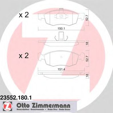 Гальмiвнi колодки дисковi TOKO CARS арт. 235521801