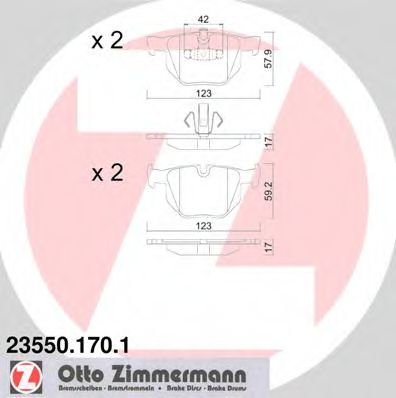 Колодки гальмівні дискові METELLI арт. 235501701