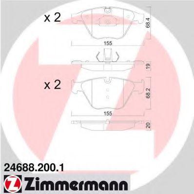 Колодки гальмівні дискові FRICTION MASTER арт. 246882001