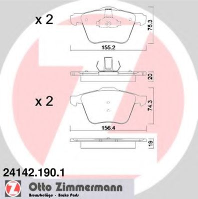 Колодки гальмiвнi TOKO CARS арт. 241421901