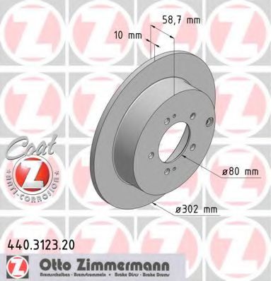 Гальмiвнi диски заднi BREMBO арт. 440312320