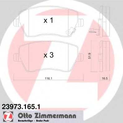 Гальмiвнi колодки дисковi переднi HERTHBUSSJAKOPARTS арт. 239731651