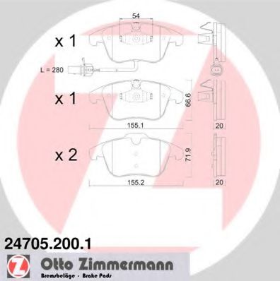 Колодки гальмівні дискові ICER арт. 247052001