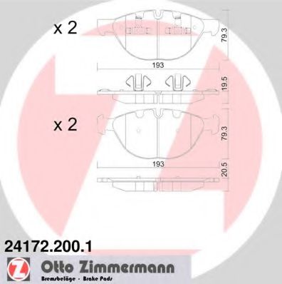 Колодки гальмівні дискові ATE арт. 241722001