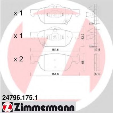 Колодки гальмівні дискові BLUEPRINT арт. 247961751