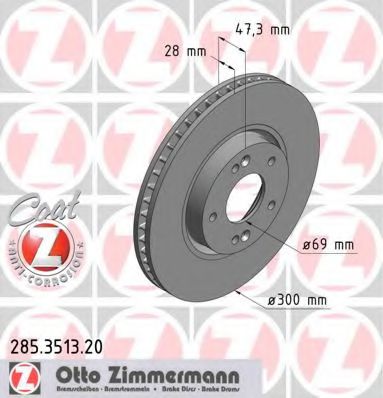 Диск гальмівний BREMBO арт. 285351320