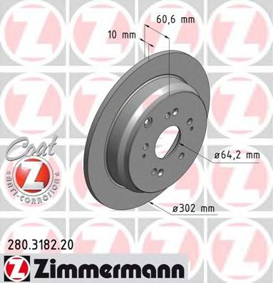 Диск гальмівний BREMBO арт. 280318220