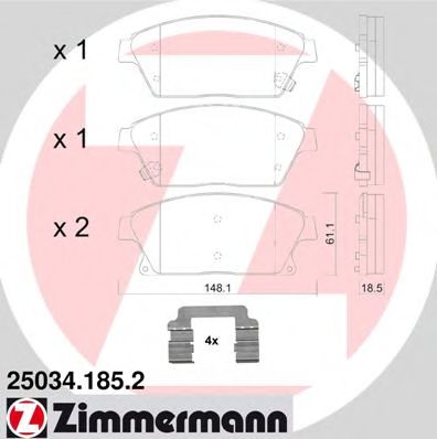 Гальмiвнi колодки дисковi переднi CIFAM арт. 250341852