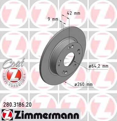 Диск гальмівний Coat Z ABS арт. 280318620