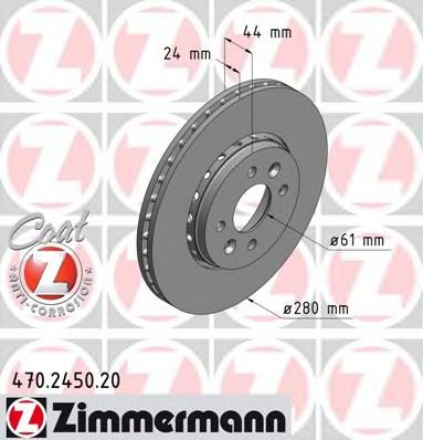 Гальмiвнi диски переднi BREMBO арт. 470245020