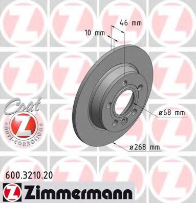 Диск гальмівний BREMBO арт. 600321020