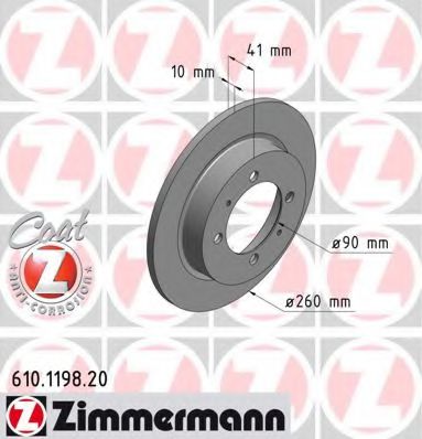 Гальмiвнi диски заднi BREMBO арт. 610119820