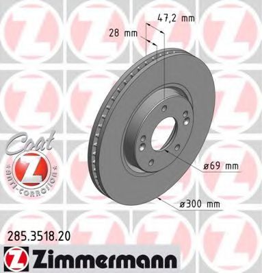 Гальмiвнi диски переднi BREMBO арт. 285351820