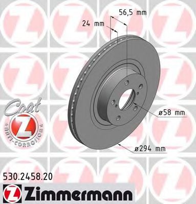 Гальмiвнi диски ZIMMERMANN арт. 530245820