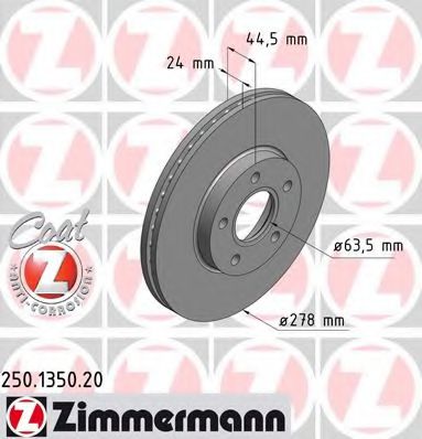 Гальмiвнi диски переднi BREMBO арт. 250135020