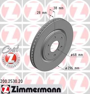 Гальмiвнi диски Coat Z переднi ATE арт. 200253020