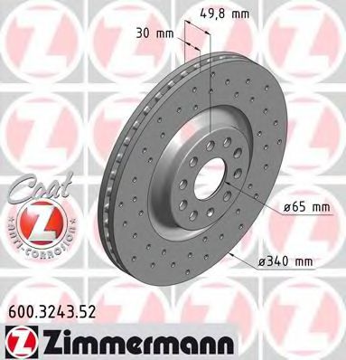 Гальмiвнi диски переднi BOSCH арт. 600324352