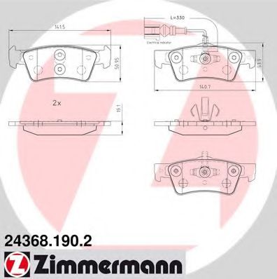 Гальмiвнi колодки дисковi заднi BOSCH арт. 243681902