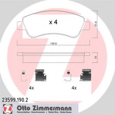 Гальмiвнi колодки дисковi переднi CIFAM арт. 235991902