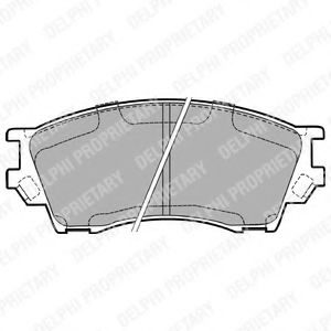 DELPHI MAZDA гальмівні колодки передн.Xedos 9 93- BLUEPRINT арт. LP1063