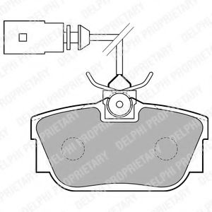 DELPHI VW гальмівні колодки задн.T4 LPR арт. LP1733