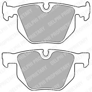 DELPHI BMW гальмівні колодки задн.7 E65 01-,E53 X5 02- BREMBO арт. LP1834