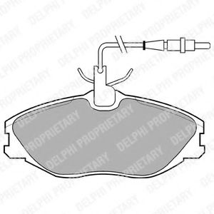 DELPHI PEUGEOT гальмівні колодки передні 406 1.9/3.0 95- BREMBO арт. LP986