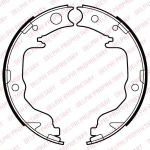 DELPHI MITSUBISHI К-т олодок стоянкового гальма ASX, Lancer 08-, Outlander 06- ROADHOUSE арт. LS2026